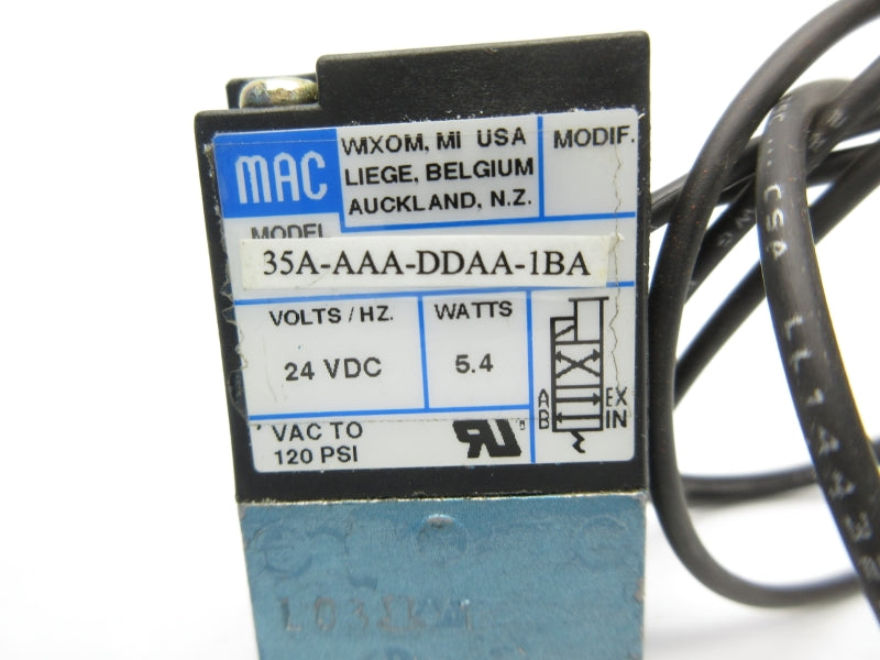 MAC 35A-AAA-DDAA-1BA 24VDC 120PSI UNMP