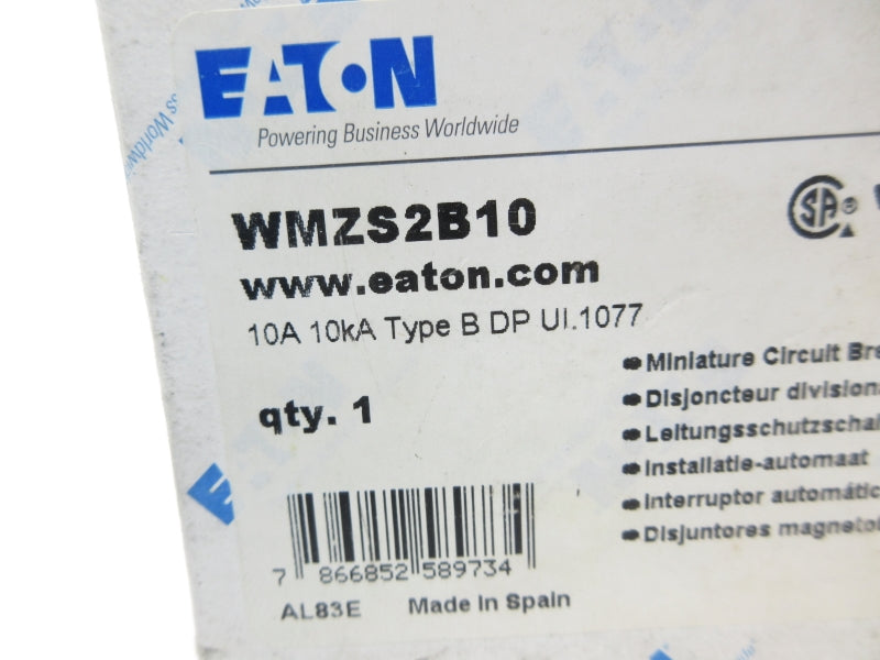 EATON WMZS2B10 277/480VAC 10A NSMP