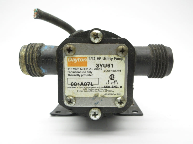 DAYTON 3YU61 115V 2.0A UNMP