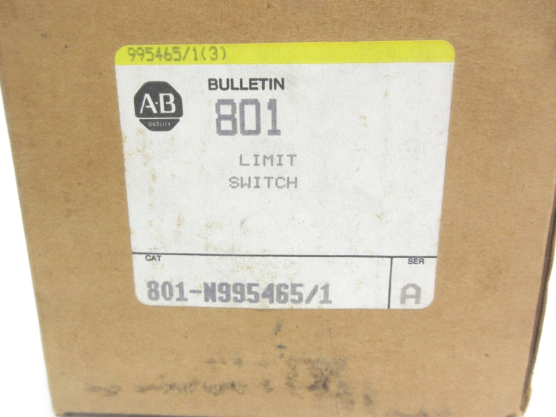ALLEN BRADLEY 801-N995465/1 SER. A 600VAC/DC (BR/YL) NSMP