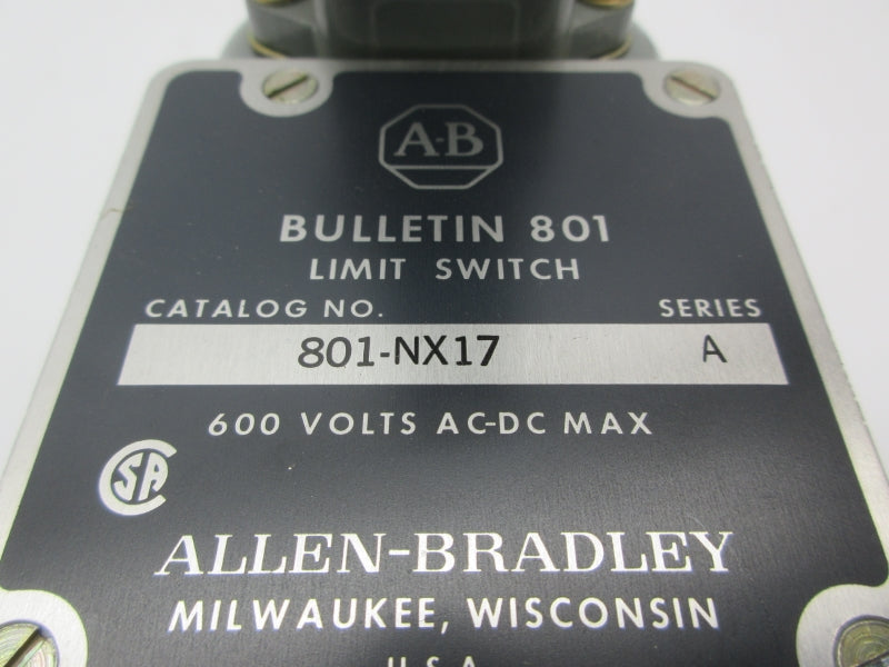 ALLEN BRADLEY 801-NX17 SER. A 600VAC/DC NSNP