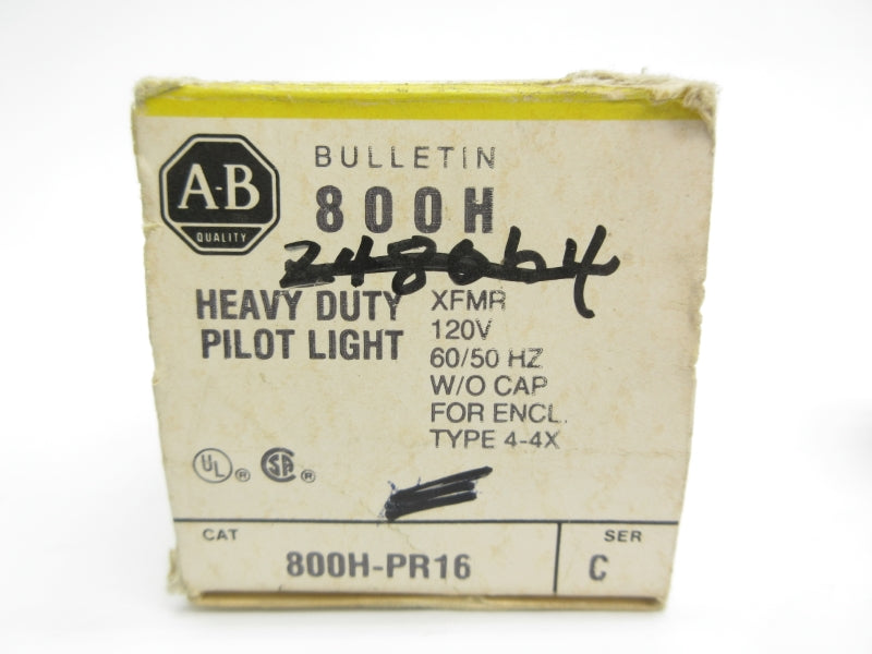 ALLEN BRADLEY 800H-PR16 SER. C 120V (BK/YL) NSMP