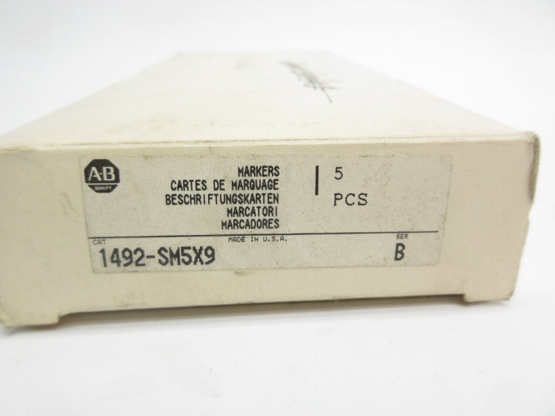 ALLEN BRADLEY 1492-SM5X9 SER. B (PKG OF 5) (WH) NSMP