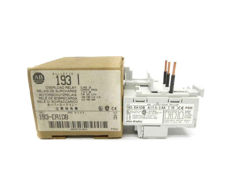ALLEN BRADLEY 193-EA1DB SER. A 1.0-2.9A (BR/WH) NSMP