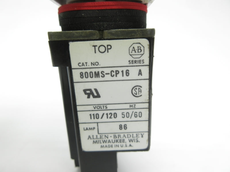 ALLEN BRADLEY 800MS-CP16 SER. A 110/120V (AS PICTURED) NSNP