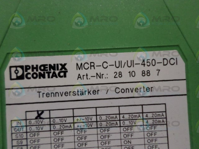 PHOENIX CONTACT MCR-C-UI/UI-450-DCI CONVERTER *NEW NO BOX*