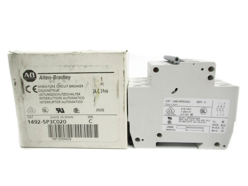 ALLEN BRADLEY 1492-SP3C020 SER. C 415VAC 2A NSMP
