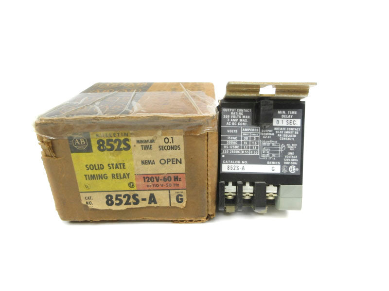 ALLEN BRADLEY 852S-A SER. G 110/120V 3A 0.1S (BR/YL) NSMP