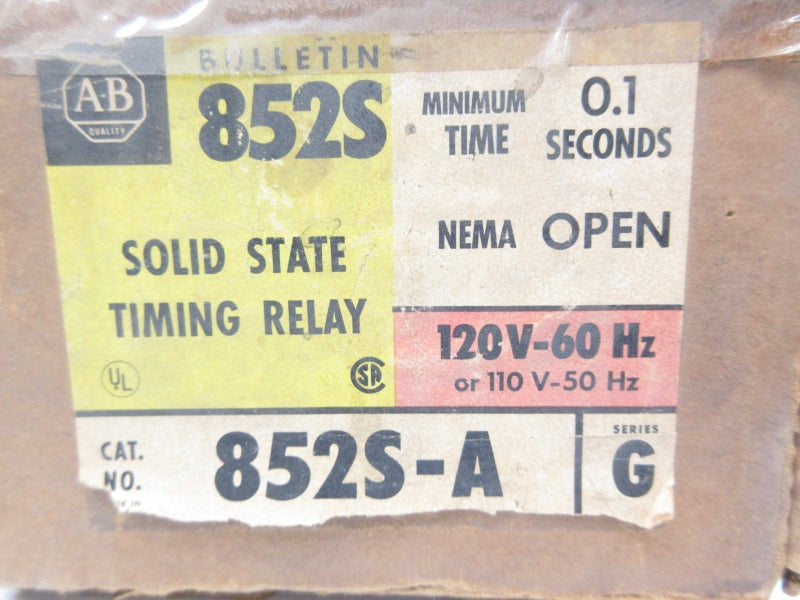 ALLEN BRADLEY 852S-A SER. G 110/120V 3A 0.1S (BR/YL) NSMP