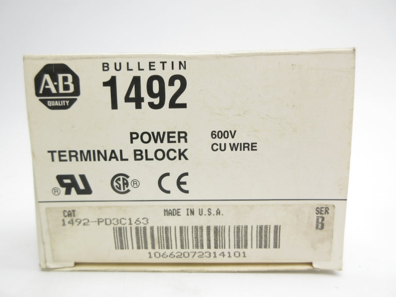 ALLEN BRADLEY 1492-PD3C163 SER. B 600V 380A (WH) NSMP