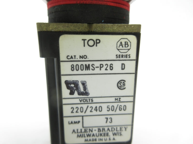 ALLEN BRADLEY 800MS-P26R SER. D 220/240V NSNP