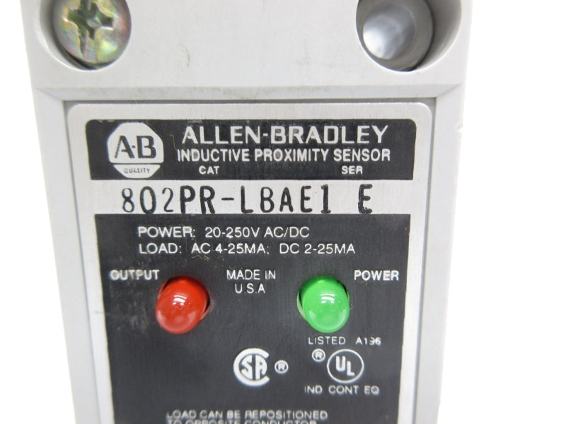 ALLEN BRADLEY 802PR-LBAE1 SER. E 20-250VAC/DC NSNP