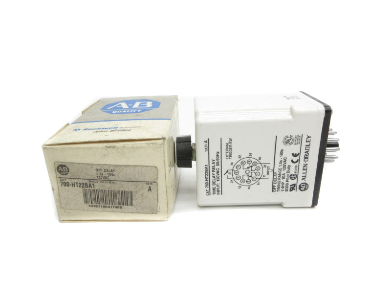 ALLEN BRADLEY 700-HT22BA1 SER. A 120VAC 10A 1.0-180S (GY/BL) NSMP