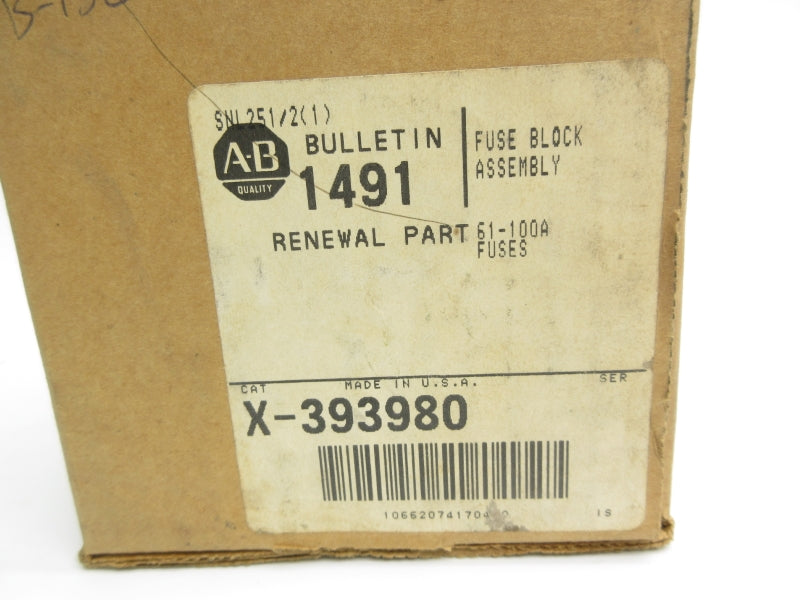 ALLEN BRADLEY X-393980 61-100A (BR/WH) NSMP