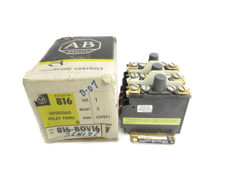 ALLEN BRADLEY 816-BOV16 SER. K 600VAC (BK/YL) NSMP