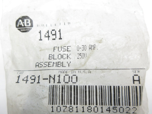 ALLEN BRADLEY 1491-N100 SER. A 250V 0-30A NSMP