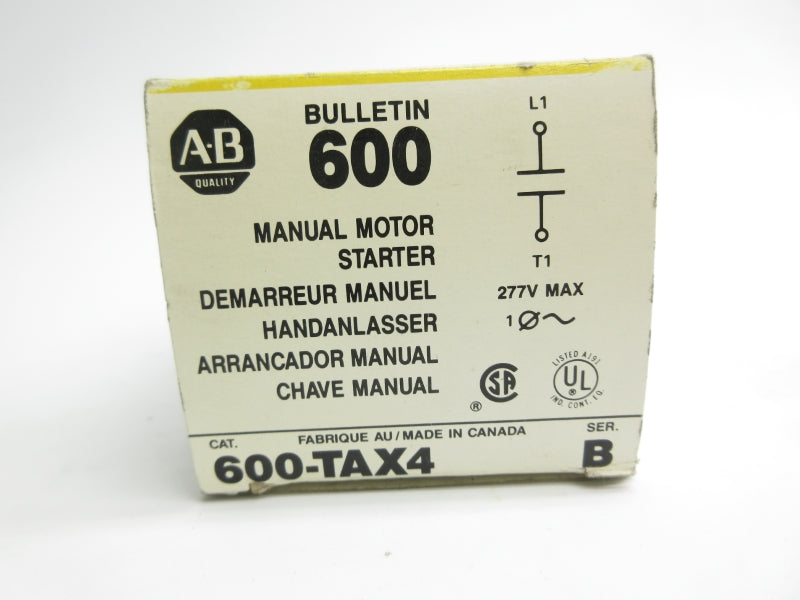 ALLEN BRADLEY 600-TAX4 SER. B 277V (BK/YL) NSMP