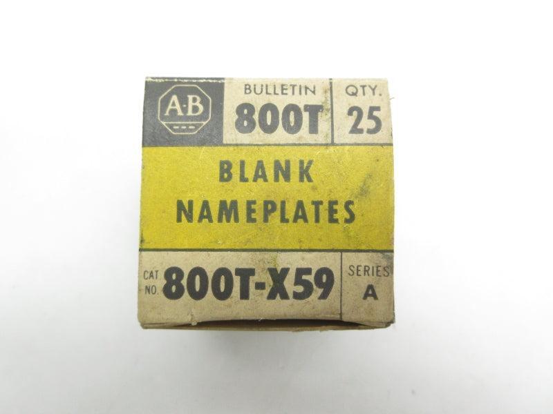 ALLEN BRADLEY 800T-X59 SER. A (PKG OF 25) (BK/YL) NSMP