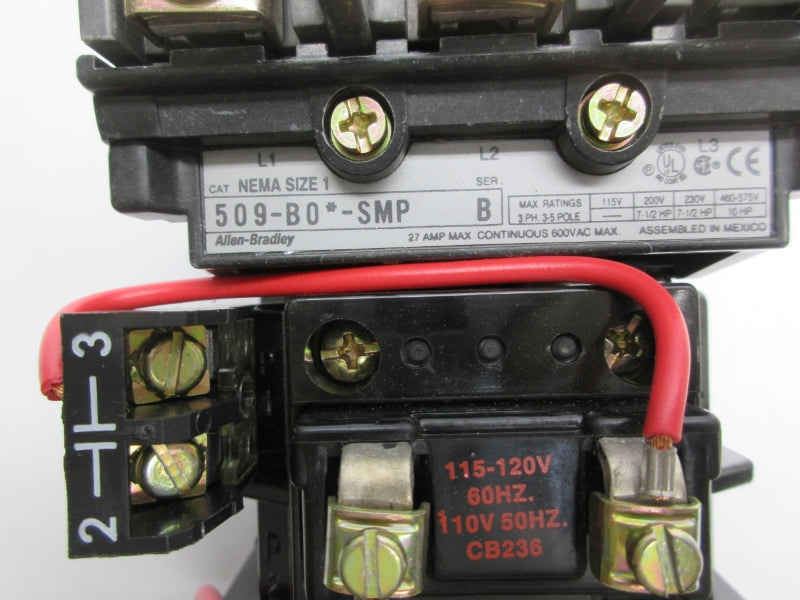 ALLEN BRADLEY 509-BOD-SMP SER. B 120V 27A NSNP