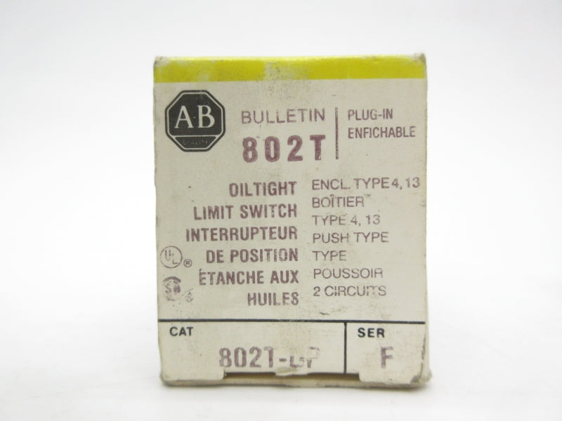 ALLEN BRADLEY 802T-DP SER. F 120-600VAC 60A (BK/YL) NSMP