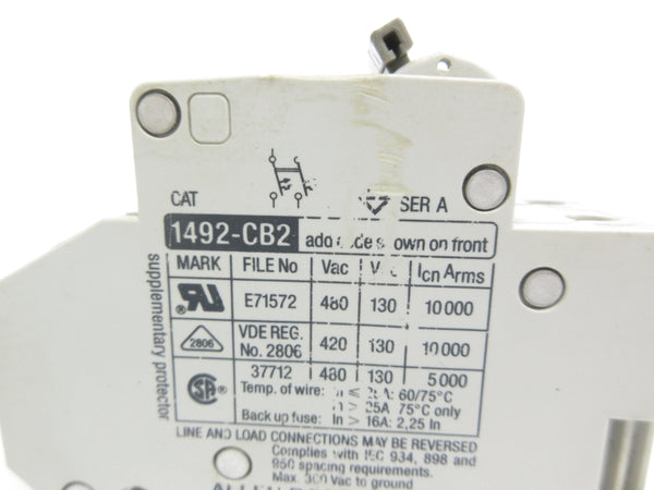 ALLEN BRADLEY 1492-CB2G200 SER. A 480VAC 20A (AS PICTURED) UNMP