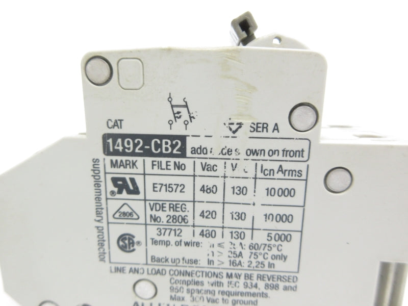 ALLEN BRADLEY 1492-CB2G200 SER. A 480VAC 20A (AS PICTURED) UNMP