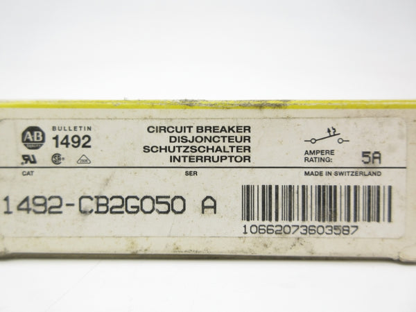 ALLEN BRADLEY 1492-CB2G050 SER. A 480VAC 5A NSMP