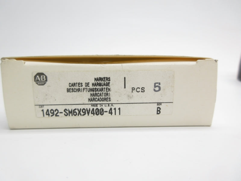 ALLEN BRADLEY 1492-SM6X9V400-411 SER. B (PKG OF 5) (WH) NSMP