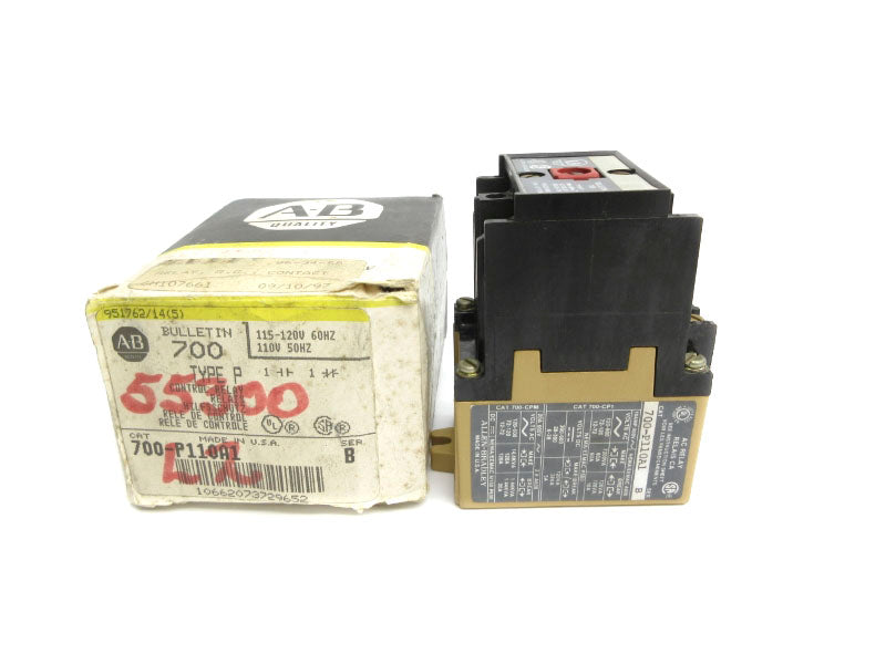 ALLEN BRADLEY 700-P110A1 SER. B 110/115-120V 60A (BK/YL) NSMP