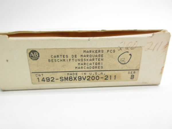 ALLEN BRADLEY 1492-SM6X9V200-211 SER. B (PKG OF 5) (GY/BL) NSMP