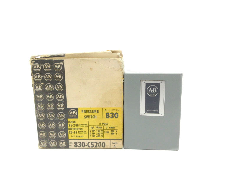ALLEN BRADLEY 830-C5200 SER. A 480V 1/4" (BK/YL) NSMP
