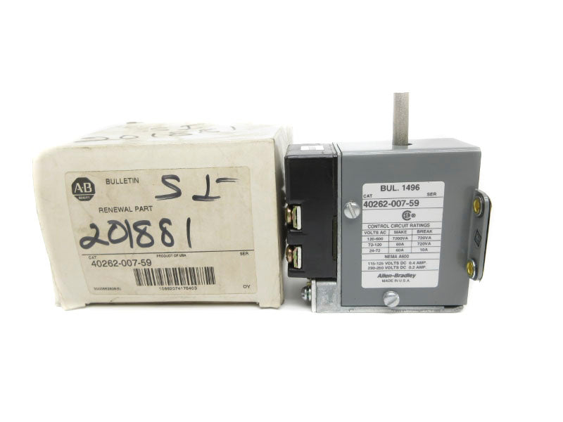 ALLEN BRADLEY 40262-007-59 120-600VAC 60A (WH) NSMP
