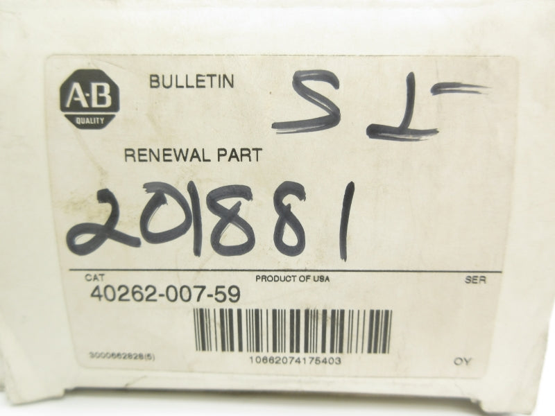 ALLEN BRADLEY 40262-007-59 120-600VAC 60A (WH) NSMP