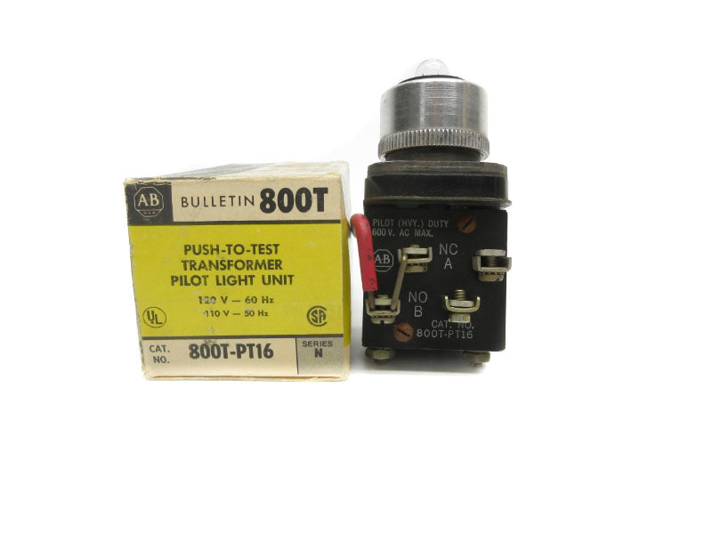 ALLEN BRADLEY 800T-PT16 SER. N 110/120V (BK/YL) NSMP