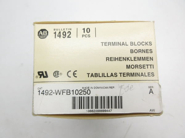 ALLEN BRADLEY 1492-WFB10250 SER. A 600V (PKG OF 10) (WH) NSMP