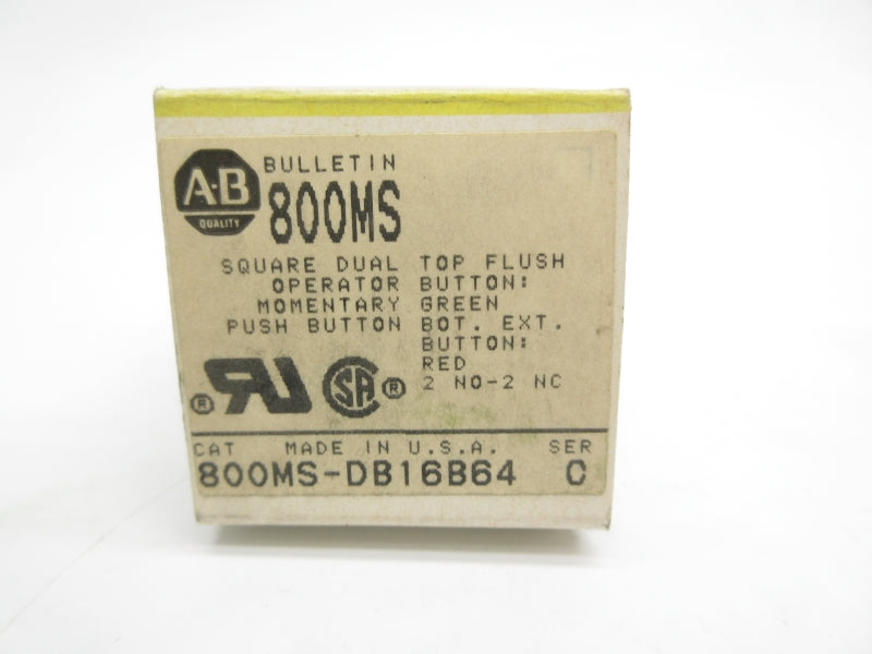 ALLEN BRADLEY 800MS-DB16B64 SER. C (BK/YL) NSMP