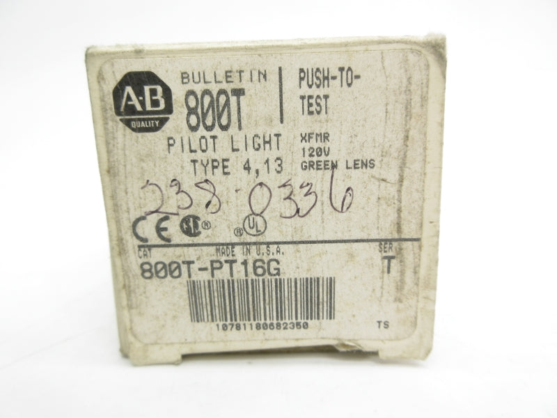 ALLEN BRADLEY 800T-PT16G SER. T 120V (GY/BL) NSMP