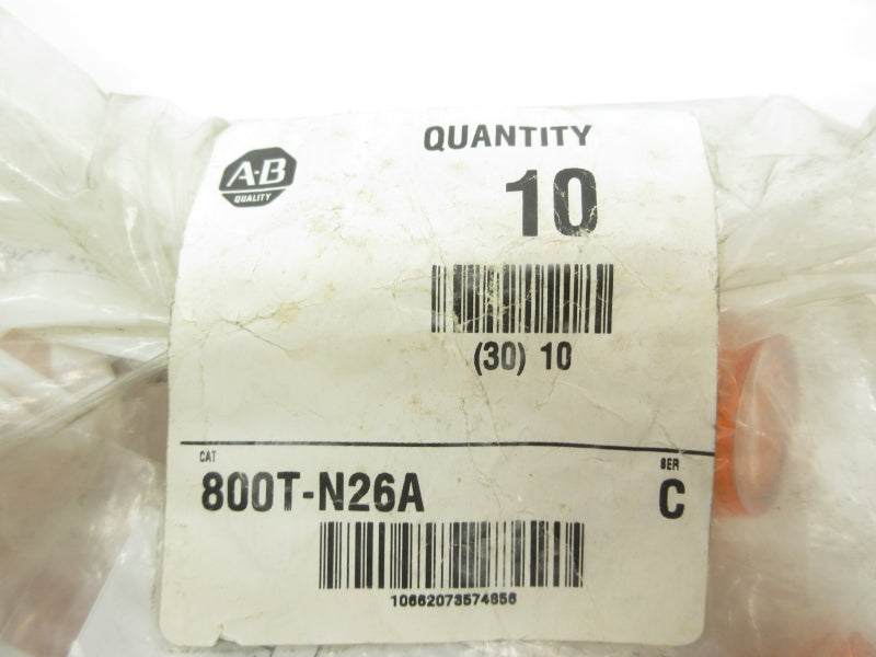 ALLEN BRADLEY 800T-N26A SER. C (PKG OF 10) NSMP