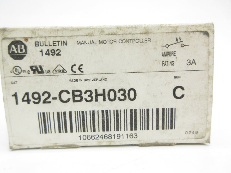 ALLEN BRADLEY 1492-CB3H030 SER. C 277V 3A NSMP