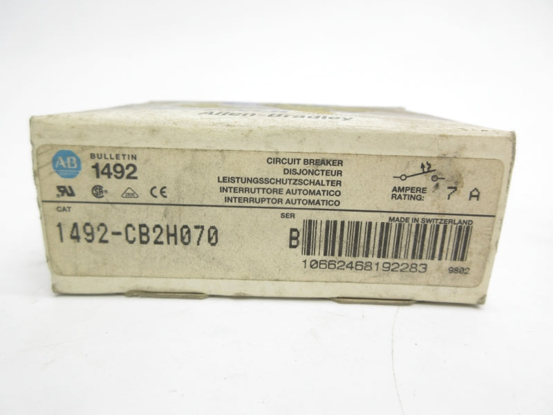 ALLEN BRADLEY 1492-CB2H070 SER. B 480VAC 7A NSMP