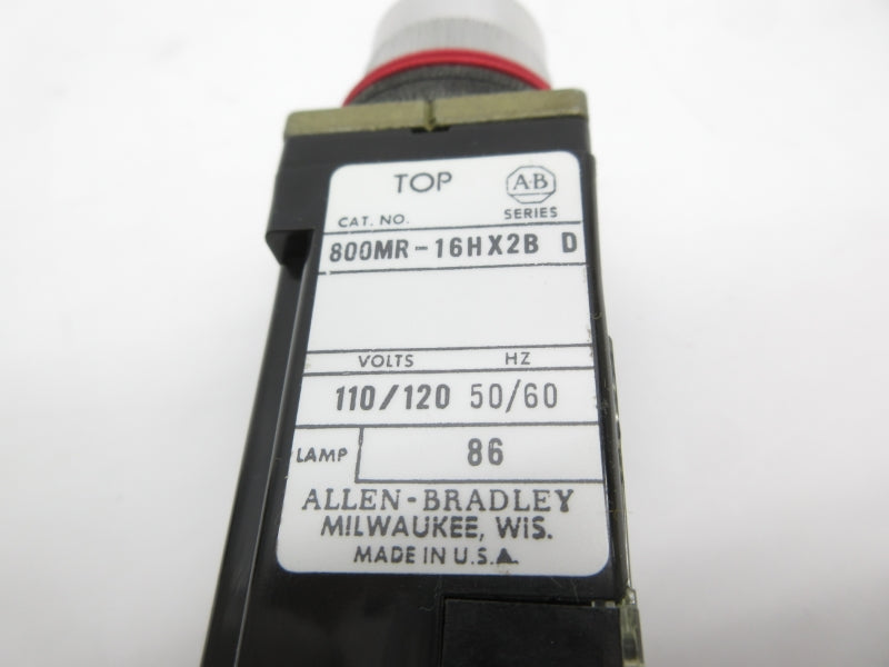 ALLEN BRADLEY 800MR-16HX2B SER. D 110/120V NSNP
