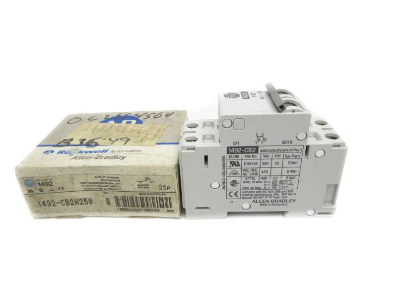 ALLEN BRADLEY 1492-CB2H250 SER. B 480VAC 25A NSMP