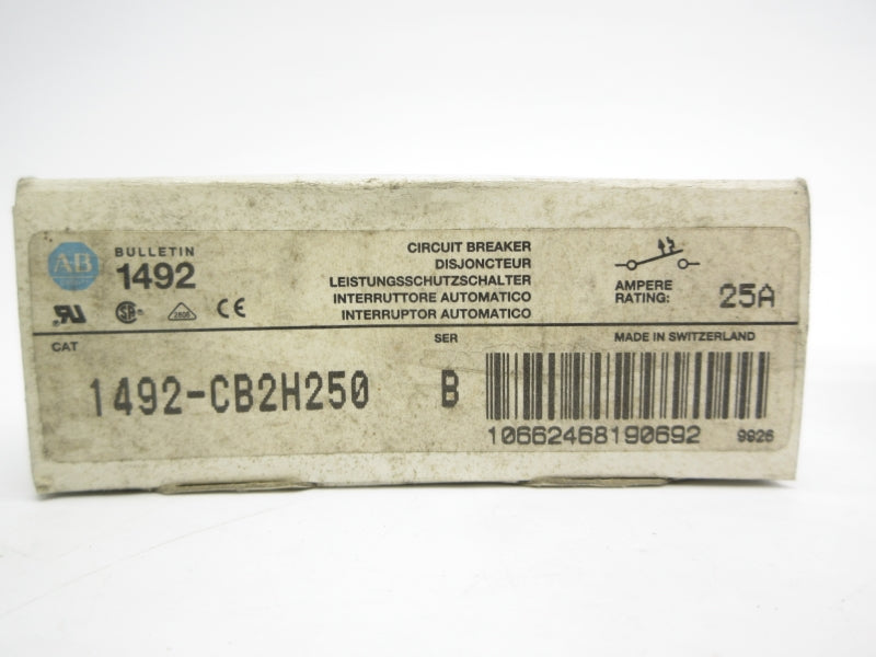 ALLEN BRADLEY 1492-CB2H250 SER. B 480VAC 25A NSMP