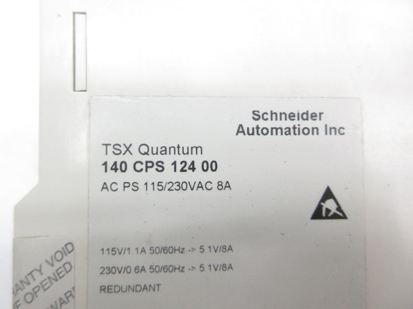 SCHNEIDER AUTOMATION 140CPS12400 115/230VAC 8A (AS PICTURED) NSNP