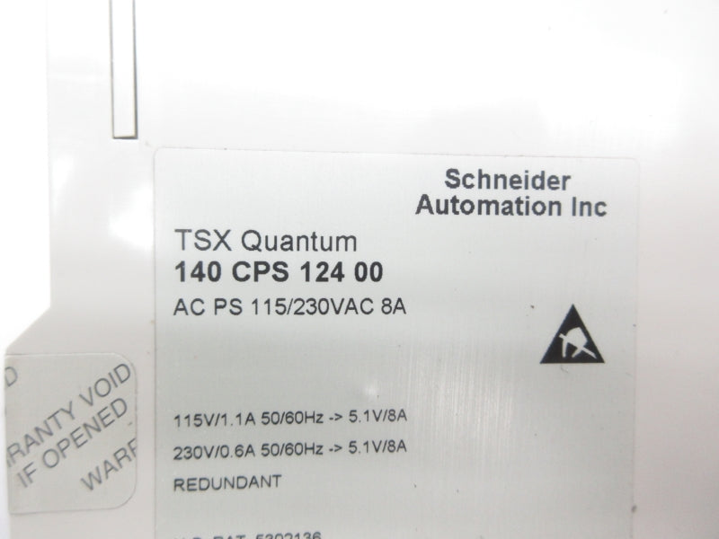 SCHNEIDER AUTOMATION 140CPS12400 115/230VAC 8A NSNP