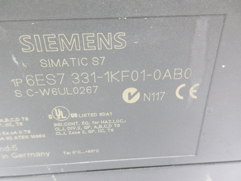 SIEMENS 6ES7331-1KF01-0AB0 UNMP