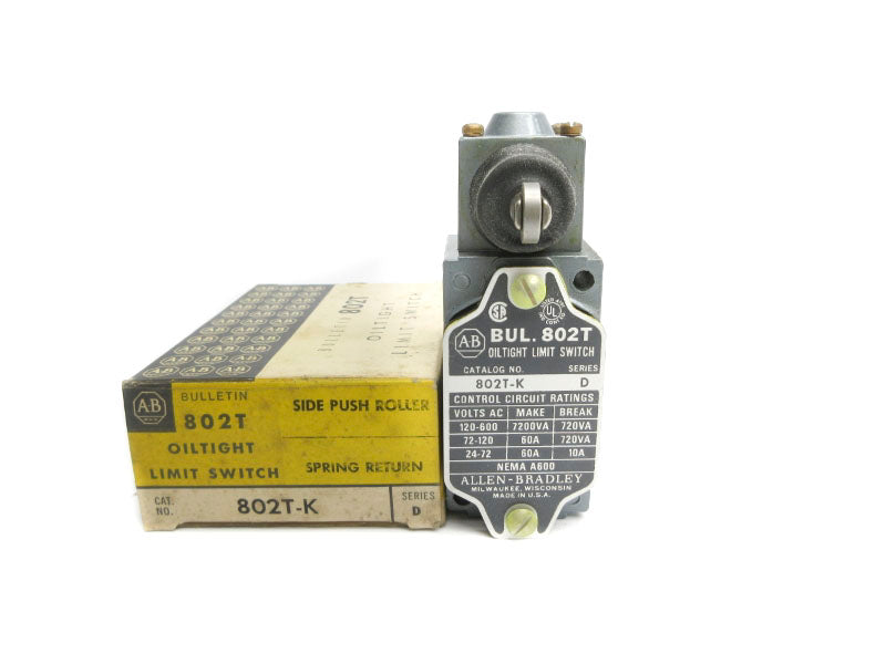 ALLEN BRADLEY 802T-K SER. D 120-600VAC 60A (AS PICTURED) (BK/YL) NSMP