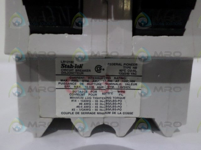STAB-LOK NB215 CIRCUIT BREAKER 15A *NEW NO BOX*