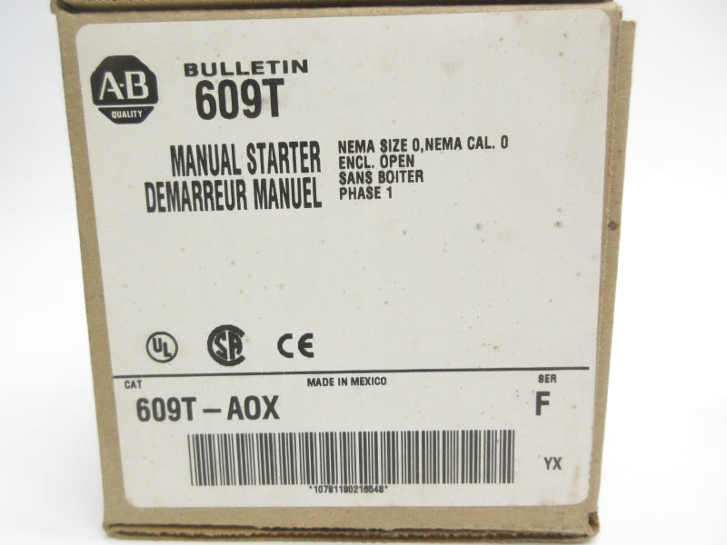 ALLEN BRADLEY 609T-AOX SER. F (BR/WH) NSMP