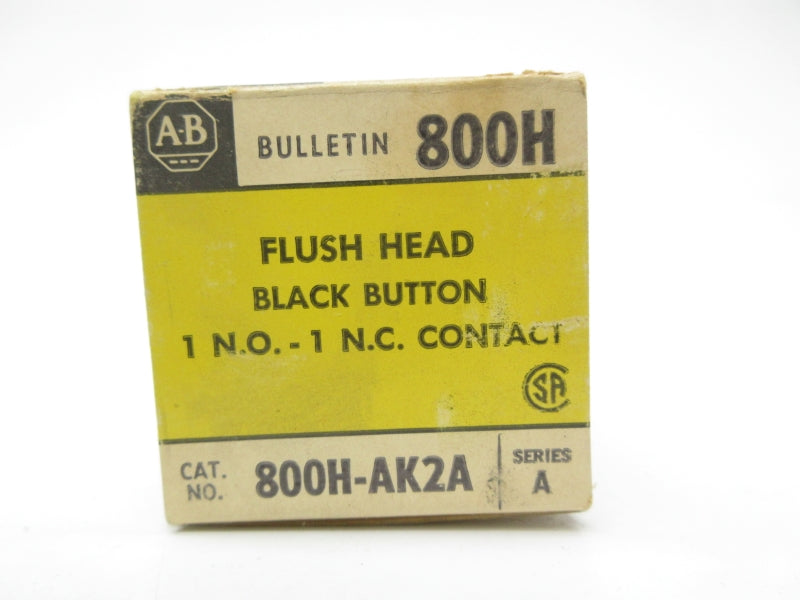ALLEN BRADLEY 800H-AK2A SER. A 600VAC (BK/YL) NSMP